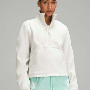Lululemon fleece and rip stop hiking pullover bone